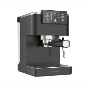 Klarstein SteelPresso Touch kávovar s portafiltrom - 20 barov, 1350 W, nehrdzavejúca oceľ, 1,5 l nádrž na vodu, dotykový displej, integrovaný napeňovač mlieka, kompaktný dizajn, kávovar
