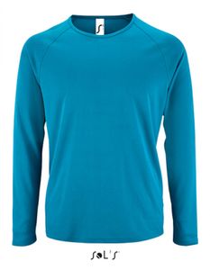 Herren Long-Sleeve Sports T-Shirt Sporty - Farbe: French Navy - Größe: L