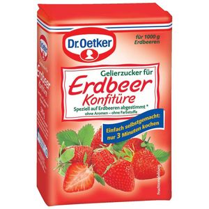 Dr. Oetker Gelierzucker für Erdbeer Konfitüre ohne Aromen 500g