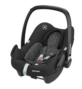 Maxi-Cosi Rock Babyschale, i-Size Babyautositz, Nutzbar ab Geburt bis 12 Monate, Black Grid, Schwarz