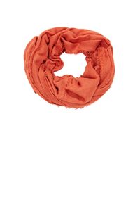 Esprit Recycelt: einfarbiger Web-Schal in Loop-Form, terracotta