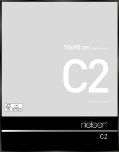 Nielsen Aluminium Bilderrahmen C2, 70x90 cm, Eloxal Schwarz Glanz