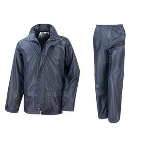 Result Core pánská souprava do deště, kalhoty a bunda BC916 (2XL) (tmavě modrá)