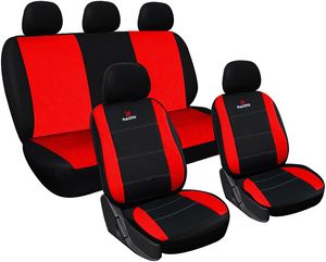 WOLTU AS7317 Sitzbezüge Sitzbezug Auto Schonbezüge universal Größe schwarz-rot