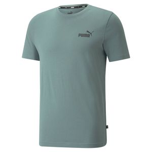 PUMA Herren T-Shirt - ESS Small Logo Tee, Rundhals, Kurzarm, uni Blau (Mineral Blue) 4XL