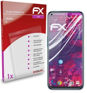 atFoliX FX-Hybrid-Glass Panzerfolie kompatibel mit Realme 8 Glasfolie