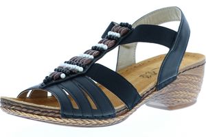 Vista Damen Sandaletten schwarz, Größe:38, Farbe:Schwarz
