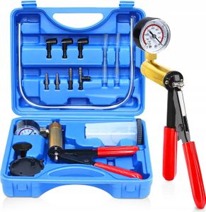 LUXTOM | Vakuumpumpe, für Auto, Motorrad, LKW, Fahrzeuge, 0-76cm, Bremsentlüftungssatz mit Vakuummeter