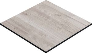COMPACT | Gastro HPL Tischplatte | B:T 70 x 70 cm | Eiche-Weiß | Quadratisch | Gastro HPL Tischplatte