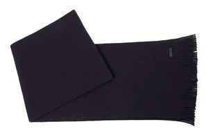 Hugo Boss - Schal aus nachhaltiger schurwolle mit raschel-strick - herren - Dunkelblau
