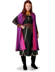 Frozen 2 Anna-Kostüm für Damen Faschingskostüm schwarz-violett