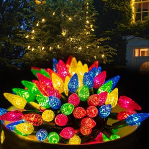 5M Kolorowe lampki choinkowe LED do wnętrz i na zewnątrz, dekoracja świąteczna na choinkę, dekoracja ogrodu na przyjęcie, zewnętrzne lampki choinkowe zasilane bateryjnie z timerem