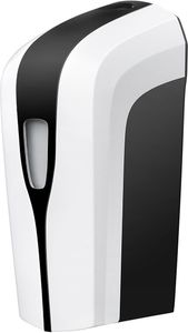 Sensorspender für Desinfektionsmittel schwarz-weiß DS1 zur Wandbefestigung (inkl. Montagematerial) Automatik, kontaktlos, Sprühkopfvariante:Sprühnebeldüse für Flüssigmittel, Spender - Farbe:weiß / schwarz