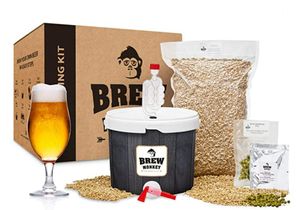 Brew Monkey® Bierbrauset Helles/Blond | Basic Set 5 Liter Bier | 6,4% Vol. | Bier Brauen Set | Männergeschenke | Bier Geschenke für Männer | Geburtstagsgeschenk für Männer