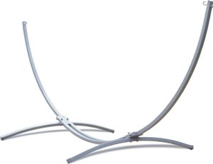 Potenza Indela Gestell Outdoor Hängemattengestell L 320 cm, 120 kg I Gestell Grau für Hängematten, Rahmen aus Stahl wetterfest