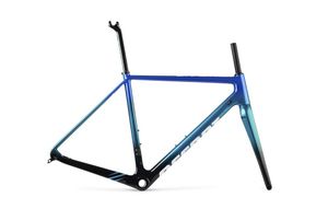 Carbon Cyclocross Rahmen Set, blau-grün S52 cm