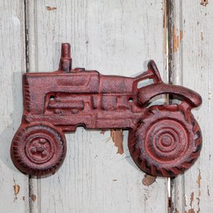 Wandflaschenöffner Traktor, Eisen, Rot, Flaschenöffner