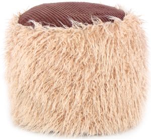 Fellpouf Vanya 100 Beige / Braun