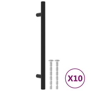 vidaXL Möbelgriffe 10 Stk. Schwarz 160 mm Edelstahl