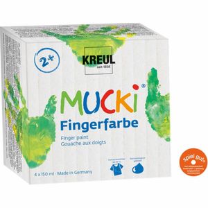 Farba do malowania palcami KREUL "MUCKI" 150 ml zestaw 4 sztuk