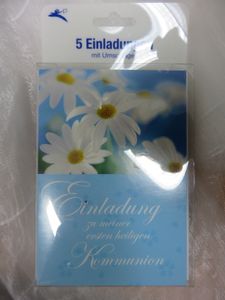 Einladungen - Einladungskarten Kommunion * 5 Stck.
