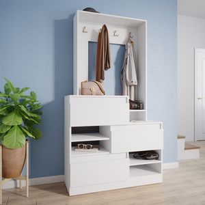 Livinity® Garderobe Evia, 100 x 180 cm, Weiß