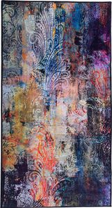 BELIANI Dywan wielokolorowy 80 x 150 cm abstrakcyjny wzór akwarelowy nowoczesny salon sypialnia duży pokój
