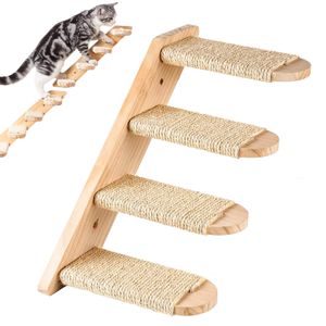 Freetoo Katzenleiter, Kletterwand Katze, zur Erweiterung Einer Kletterwand, Katzenbett, Kratzbaum Holz Sisalstamm
