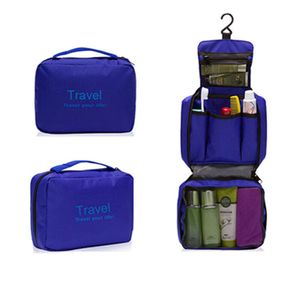 Multifunktionale Reise-Kulturtasche, Extra großer Wasserabweisende Waschtasche Beutel zum Aufhängen Kulturbeutel Kulturtasche, blau