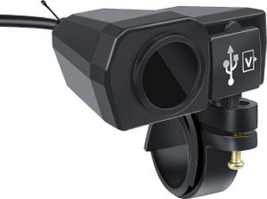 INF Motorrad-Dual-USB-QC-Ladegerät mit Farbdisplay