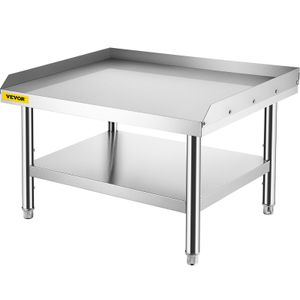 VEVOR Edelstahl-Gerätegrillständer, 36 x 30 x 24 Zoll Edelstahltisch, Grillständertisch mit verstellbarer Ablagefläche, Geräteständer-Grilltisch für Hotel, Zuhause, Restaurantküche