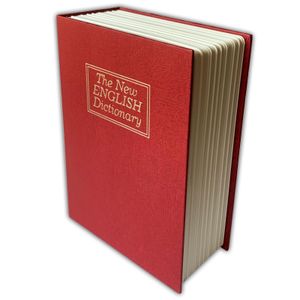 Büchersafe Buchattrappe Bordeaux | Geldkassette Buch Attrappe Inkl. Schlüssel | Buchsafe Bücher Safe | Buchtresor Wörterbuch Geheimsafe
