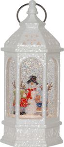 Star Trading  LED Schneelaterne ,Vinter' mit Glitzer, wassergefüllt, Schneemann, Batterie + Timer, H 23cm