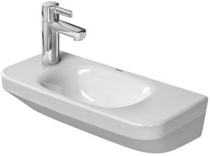 Duravit Handwaschbecken DURASTYLE ohne Überlauf, mit Hahnlochbank, 500 x 220 mm, 1 Hahnloch rechts weiß