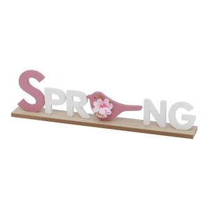 Schriftzug FIORELLA rosa weiß Spring Holzbuchstaben Frühling - ROSA VOGEL