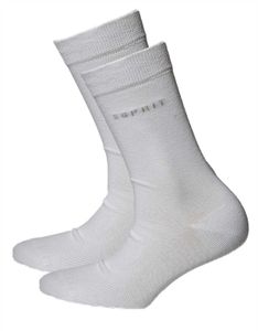 ESPRIT Damen Socken 2 Paar  - Kurzsocken, einfarbig Weiß 35-38 (Size: 2.5-5 UK)