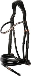 Harrys Horse Snaffle Roségold Patent II black, veľkosť koňa:Full