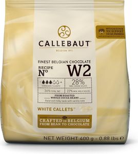 Recipe n° W2 Callebaut weiße Schokoladenkuvertüre, Callets 400g, Backschokolade