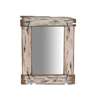 Wandspiegel holzrahmen 48 x 3 x 59 cm, Shabby chic spiegel, Spiegel aus holz, Holz