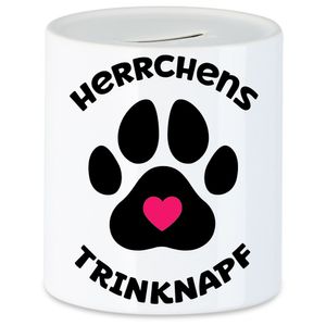 Herrchens Trinknapf Spardose Hund Hunde Pfote Liebe Hundeliebhaber Tierliebe Vierbeiner Hundepfote Haustier