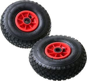 Benson Tools Pneumatisches Ersatzrad für Schubkarren, Karren und Gartenwagen - Langlebige Kunststofffelge, Größe 3.00-4, 136 kg Tragfähigkeit, einfache Montage, ideal für schwere Lasten
