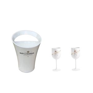 Moët & Chandon Ice Impérial Champagner Gläser inkl. Kühler Weingläser Champagnergläser weiß