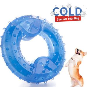 Hunde Kauspielzeug Kühlender Kauknochen Hunde Kühlung einfrierbare Kauspielzeug TPR Beißringe Sommer Kühl Spielzeug Für Hundebisse
