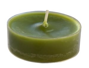 Maxi Teelichter Grün in Klarsichthülle 8 Stunden, 21 x Ø 56 mm, 12 Stück