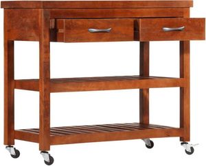 vidaXL Servierwagen 100x48x89 cm Massivholz Akazie