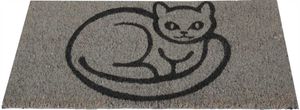 Bestlivings Fußmatte Kokos Schuhabtreter Frontmatte 25x50cm ( Katze )