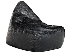 BELIANI Sitzsack Schwarz 73 x 75 cm Tropf Design Komfortable Sitzfläche antiallergische Füllung Leicht