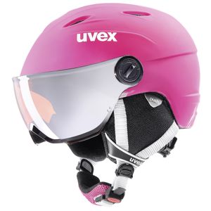 Uvex Junior Visor Pro - Junior Skihelm mit Visier, Größe:52-54 cm, Farbe:pink/rosa