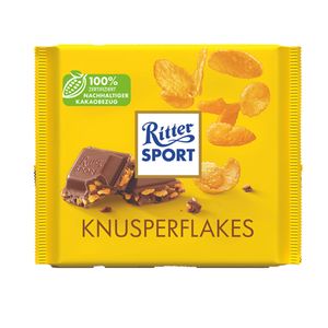 Ritter Sport Knusperflakes Sahneschokolade mit Cornflakes 250g