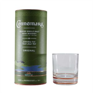 Connemara Peated Single Malt Irish Whiskey  + Tumbler Geschenkset | 40 % vol |0,7 l